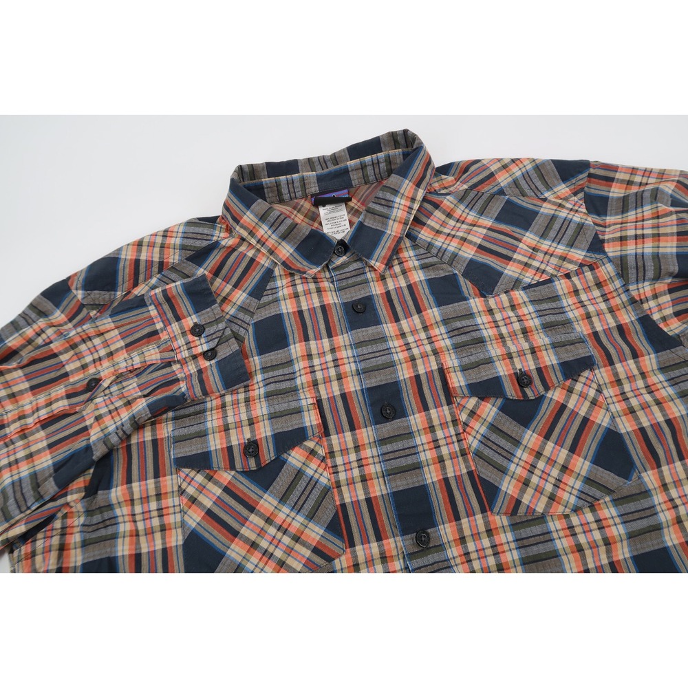 Patagonia Good Shirt Mens Large Organic Cotton Multicolor Plaid Long Sleeve